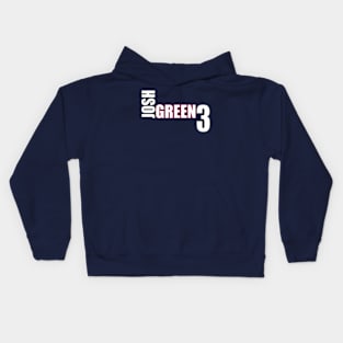 Josh Green '23 white text Kids Hoodie